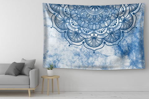Blue Tie-Dye Mandala