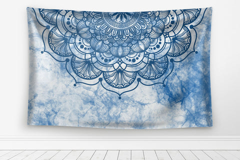 Blue Tie-Dye Mandala