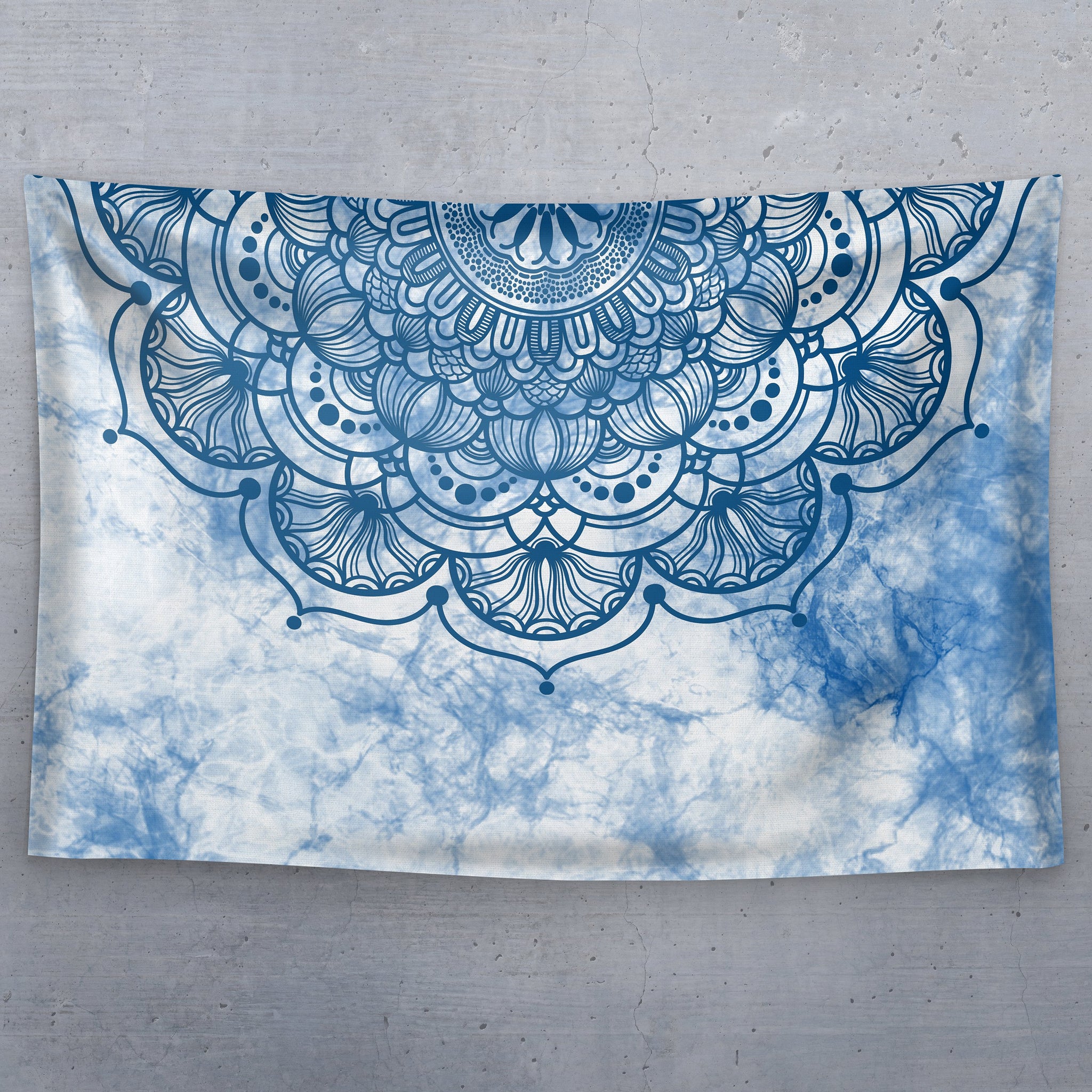 Blue Tie-Dye Mandala