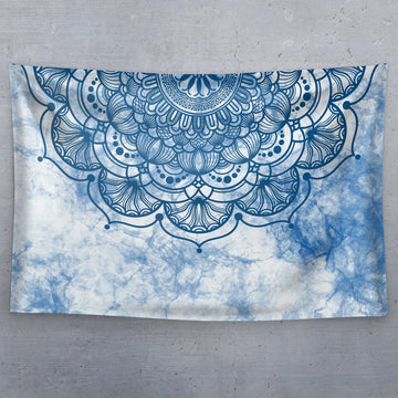 Blue Tie-Dye Mandala