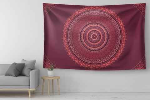 Red Bohemian Mandala