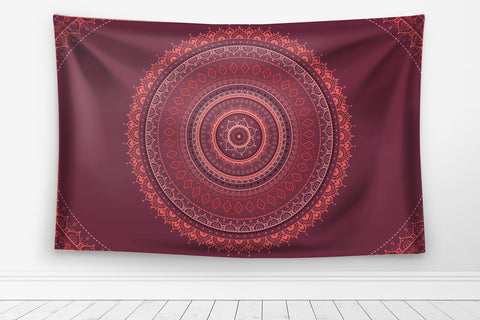 Red Bohemian Mandala