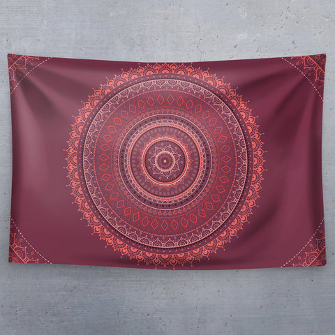 Red Bohemian Mandala